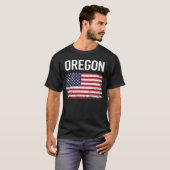T-shirt Drapeau américain Oregon (Devant entier)