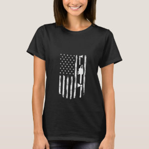 T-shirt Drapeau Américain - Outil De Découpe D'Arbre
