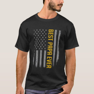 T-shirt Drapeau Américain Papa Pour Fête des pères Best Pa