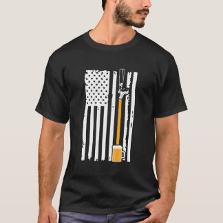 T-shirt Drapeau américain Patriot Boire de la bière Ho