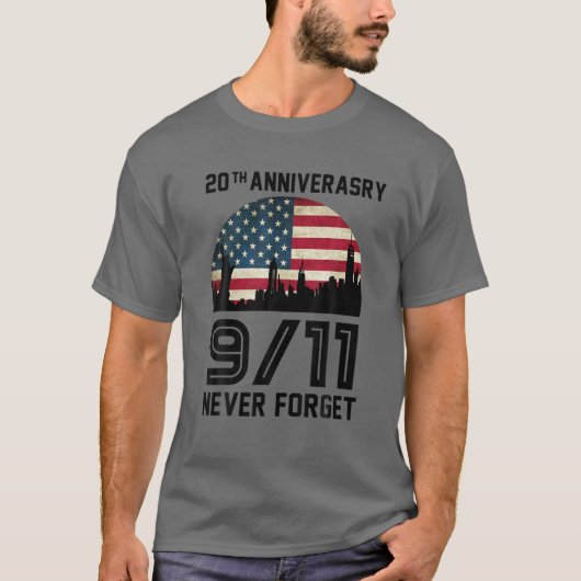 T-shirt Drapeau américain Patriotic 911 Vintage (Devant)
