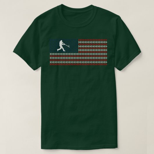 T-shirt Drapeau américain Patriotic Baseball 2 (Design devant)