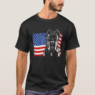 T-shirt Drapeau américain Patriotic Chien