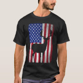 T-shirt Drapeau américain Patriotic Deer Hunter Papa (Devant)