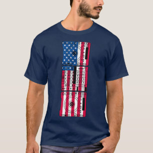 T-shirt Drapeau américain Patriotic DJ Music Engineer Prod