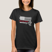 T-shirt Drapeau américain Patriotic Drag Boat Speed Boa (Devant)