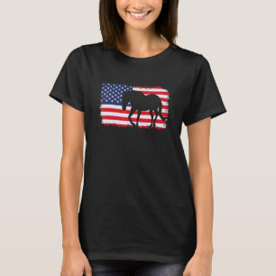 T-shirt Drapeau américain Patriotic Horse Horseback équita