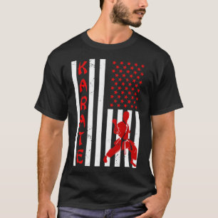 T-shirt Drapeau américain Patriotic Karate