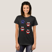 T-shirt Drapeau américain Patriotic Love Dog Empreinte de (Devant entier)