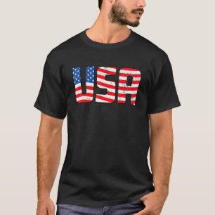 T-shirt Drapeau américain Patriotique 4 juillet Hommes Fem