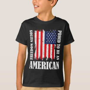 T-shirt Drapeau américain patriotique américain Design Lib