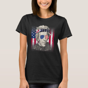 T-shirt Drapeau américain patriotique Andrew Jackson 4t