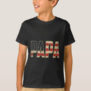 T-shirt Drapeau américain patriotique audacieux Papa Fête