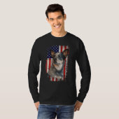 T-shirt Drapeau américain patriotique australien 4e (Devant entier)