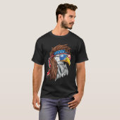 T-shirt Drapeau américain Patriotique Bald Eagle Mullet (Devant entier)
