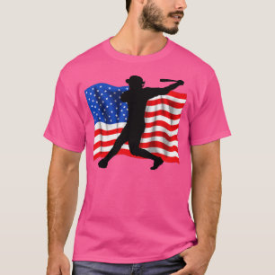 T-shirt Drapeau américain Patriotique Baseball 7