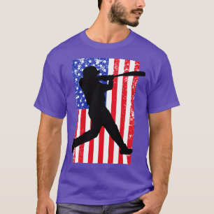T-shirt Drapeau américain Patriotique Baseball 9