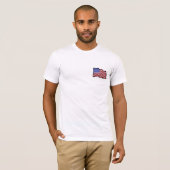 T-shirt Drapeau américain - Patriotique brodé (Devant entier)