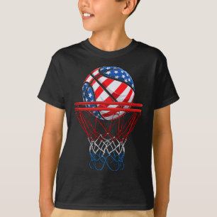 T-shirt Drapeau américain patriotique Bysketbyll 4 juillet