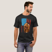 T-shirt Drapeau américain Patriotique Chien Cocker Spaniel (Devant entier)