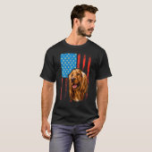 T-shirt Drapeau américain Patriotique Chien Cocker Spaniel (Devant entier)