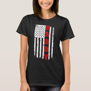 T-shirt Drapeau américain patriotique Daddy Day Papa Fathe