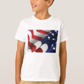 T-shirt Drapeau américain patriotique Design étoiles et ra (Devant)