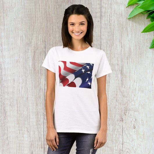 T-shirt Drapeau américain patriotique Design étoiles et ra