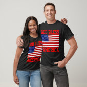 T-shirt Drapeau américain patriotique Dieu bénisse l'Améri (Unisexe)