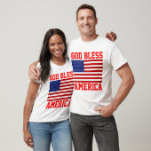 T-shirt Drapeau américain patriotique Dieu bénisse l'Améri (Unisexe)