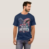 T-shirt Drapeau américain patriotique Dieu bénisse l'Améri (Devant entier)