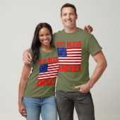 T-shirt Drapeau américain patriotique Dieu bénisse l'Améri (Unisexe)