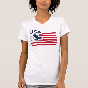 T-shirt Drapeau américain Patriotique Eagles USA États-Uni