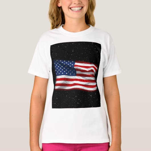 T-shirt Drapeau américain patriotique États-Unis (Devant)