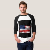 T-shirt Drapeau américain patriotique États-Unis (Devant entier)