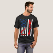 T-shirt Drapeau américain Patriotique États-Unis Hommes Fe (Devant entier)