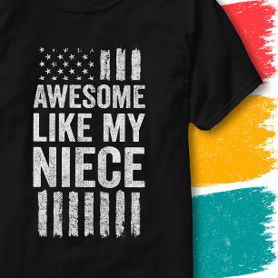 T-shirt Drapeau américain patriotique génial comme ma nièc