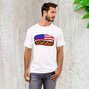 T-shirt Drapeau américain patriotique Hot Dog