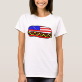 T-shirt Drapeau américain patriotique Hot Dog (Devant)