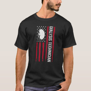 T-shirt Drapeau américain Patriotique Néphrologie Tech Dia