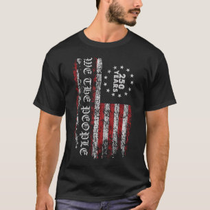 T-shirt Drapeau américain patriotique personnalisé 250 ans