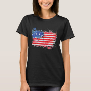 T-shirt Drapeau américain Patriotique pour citoyen américa