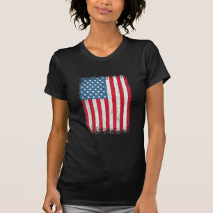 T-shirt Drapeau Américain Patriotique Pour Hommes Femmes E