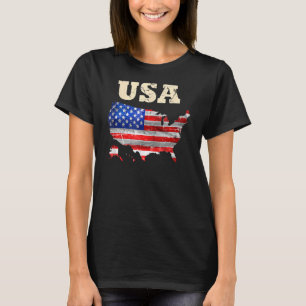 T-shirt Drapeau Américain Patriotique Pour Hommes Femmes E