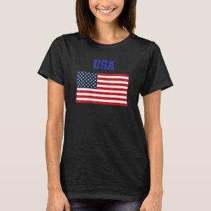T-shirt Drapeau Américain Patriotique Pour Hommes Femmes E