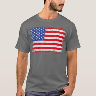 T-shirt Drapeau Américain Patriotique Pour Hommes Femmes E
