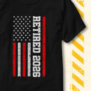 T-shirt Drapeau Américain Patriotique Rétro Vintage Retrai
