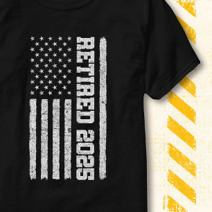 T-shirt Drapeau Américain Patriotique Rétro Vintage Retrai
