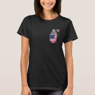 T-shirt Drapeau américain patriotique USA pour femmes mama