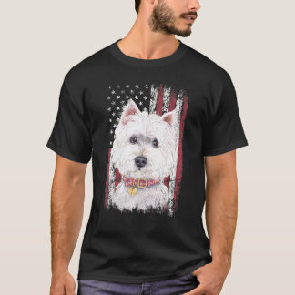 T-shirt Drapeau américain patriotique Westin Dog Usa